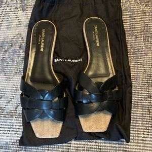 Saint Laurent tribute sandals 39 black